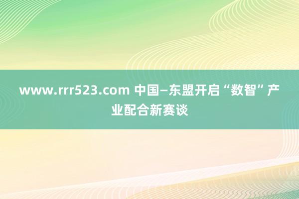 www.rrr523.com 中国—东盟开启“数智”产业配合新赛谈