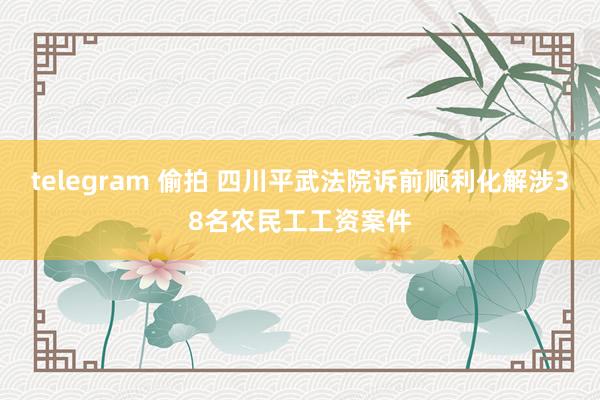 telegram 偷拍 四川平武法院诉前顺利化解涉38名农民工工资案件