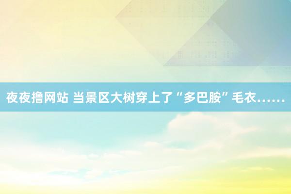 夜夜撸网站 当景区大树穿上了“多巴胺”毛衣……