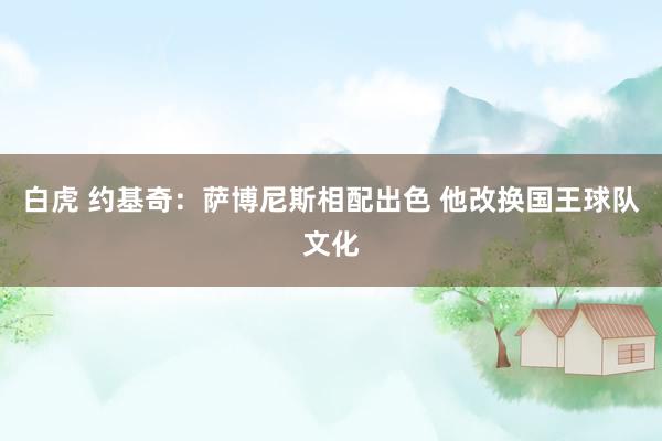 白虎 约基奇:萨博尼斯相配出色 他改换国王球队文化