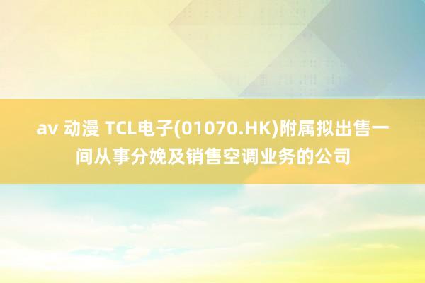 av 动漫 TCL电子(01070.HK)附属拟出售一间从事分娩及销售空调业务的公司