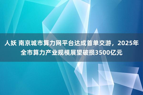 人妖 南京城市算力网平台达成首单交游，2025年全市算力产业规模展望破损3500亿元