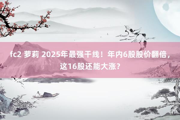fc2 萝莉 2025年最强干线！年内6股股价翻倍，这16股还能大涨？