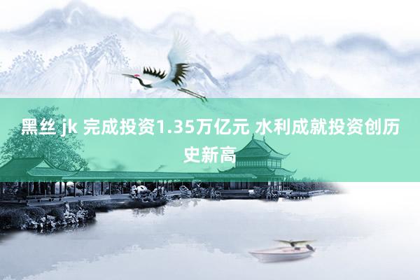 黑丝 jk 完成投资1.35万亿元 水利成就投资创历史新高