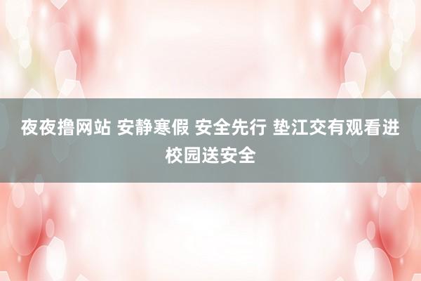 夜夜撸网站 安静寒假 安全先行 垫江交有观看进校园送安全