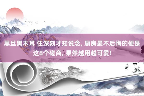 黑丝黑木耳 住深刻才知说念， 厨房最不后悔的便是这8个磋商， 果然越用越可爱!