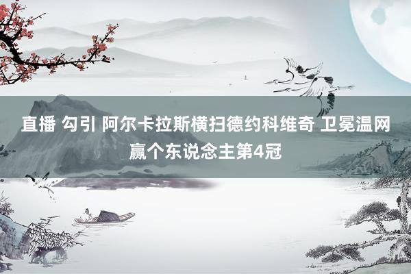 直播 勾引 阿尔卡拉斯横扫德约科维奇 卫冕温网赢个东说念主第4冠