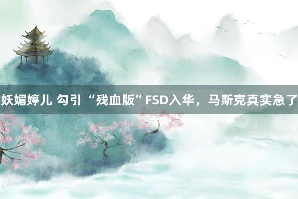 妖媚婷儿 勾引 “残血版”FSD入华，马斯克真实急了