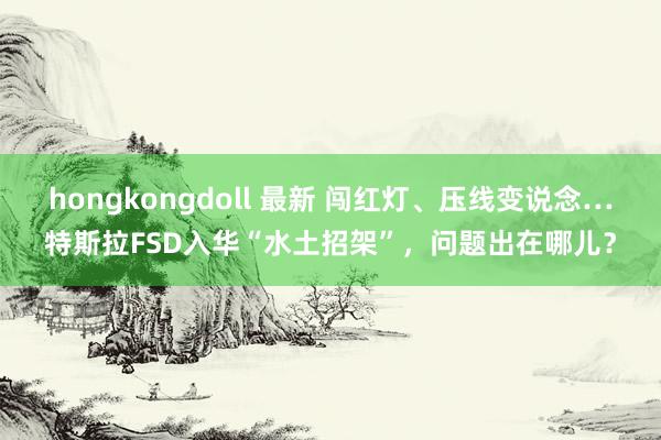 hongkongdoll 最新 闯红灯、压线变说念…特斯拉FSD入华“水土招架”，问题出在哪儿？
