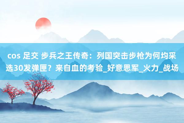 cos 足交 步兵之王传奇：列国突击步枪为何均采选30发弹匣？来自血的考验_好意思军_火力_战场