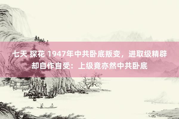 七天 探花 1947年中共卧底叛变，进取级精辟却自作自受：上级竟亦然中共卧底