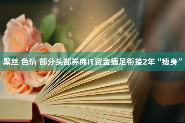 黑丝 色情 部分头部券商IT资金插足衔接2年“瘦身”