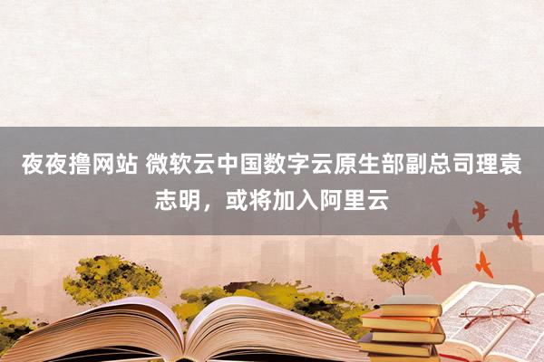 夜夜撸网站 微软云中国数字云原生部副总司理袁志明，或将加入阿里云