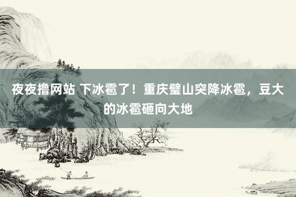 夜夜撸网站 下冰雹了！重庆璧山突降冰雹，豆大的冰雹砸向大地