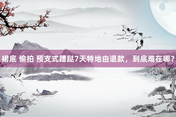 裙底 偷拍 预支式蹧跶7天特地由退款，到底难在哪？