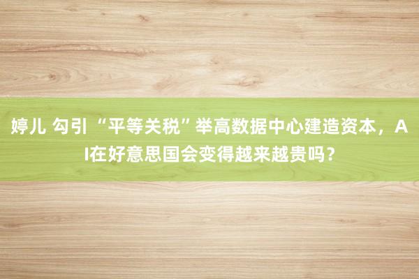 婷儿 勾引 “平等关税”举高数据中心建造资本，AI在好意思国会变得越来越贵吗？